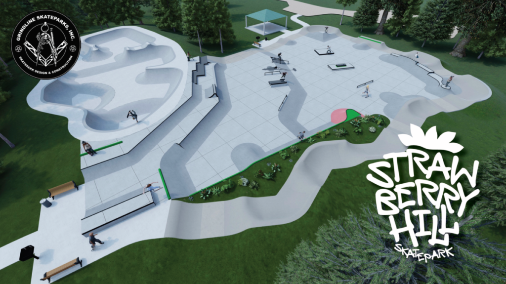 Strawberry Hill Skatepark artist rendering